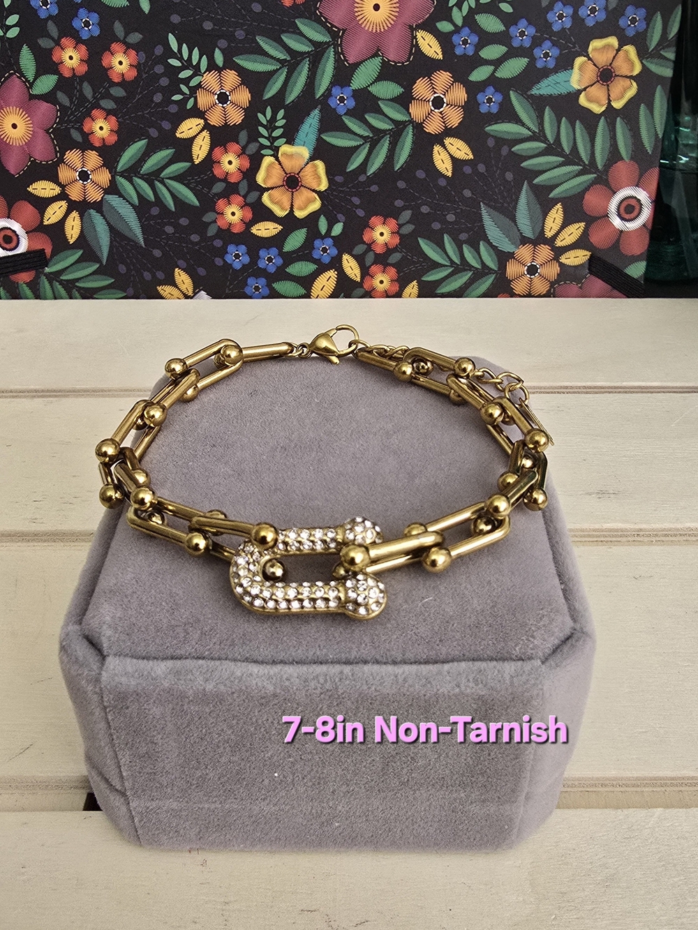 Gold-Tone Crystal Link Bracelet - Non-Tarnish